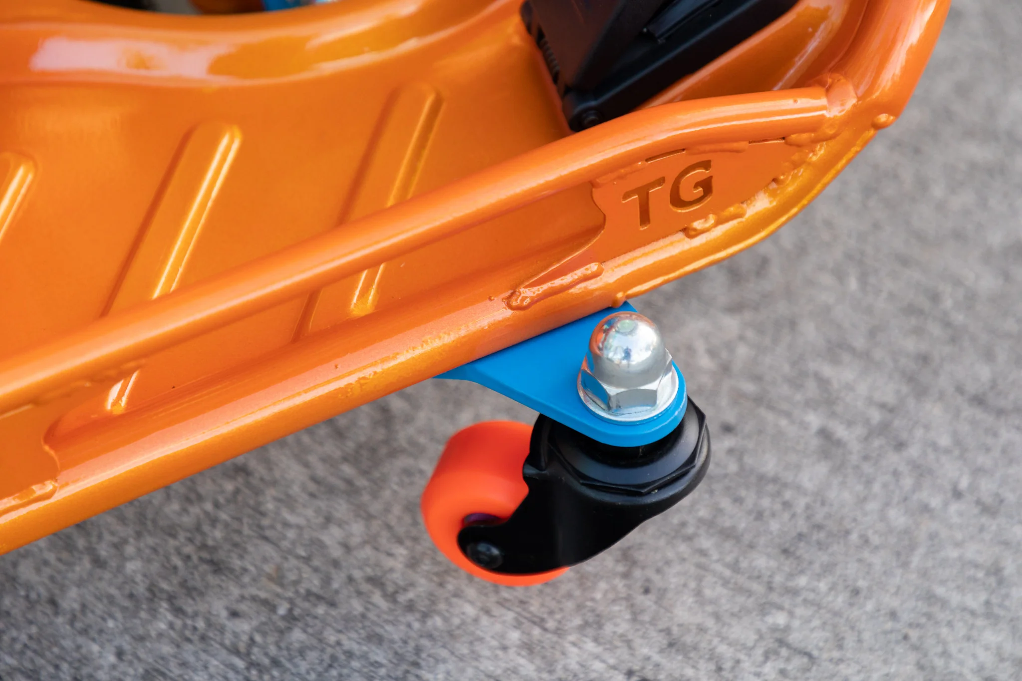 Front Caster Set w/Bracket for Crazy Cart DLX (Deluxe) - Image 2