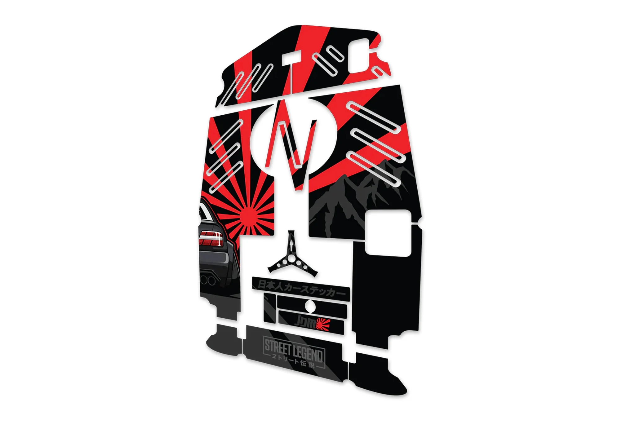 RipSkinz 'JDM Rising Sun' XL Crazy Cart Livery Kit - Image 2