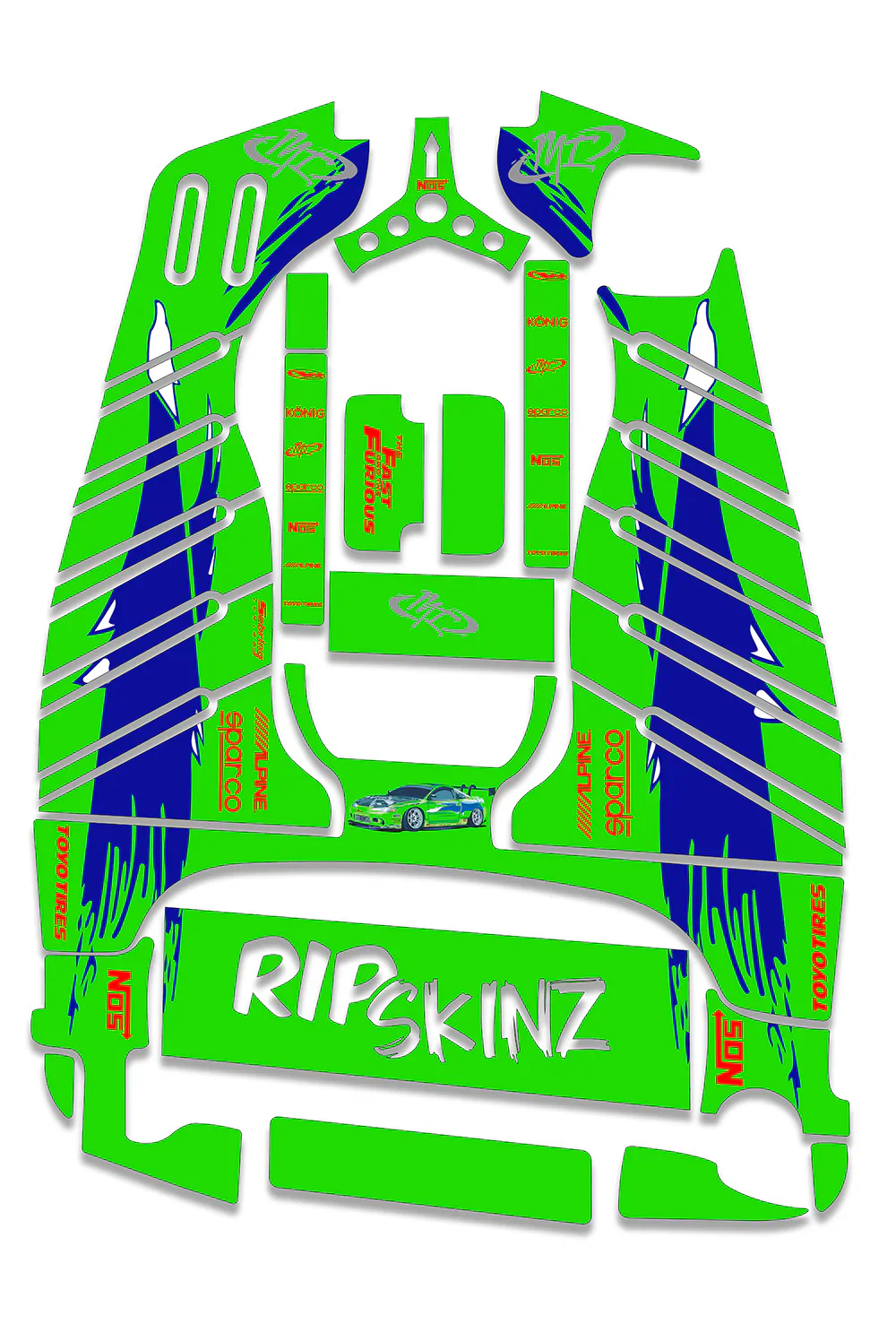 RipSkinz 'F&F Brian' Standard Crazy Cart Livery Kit