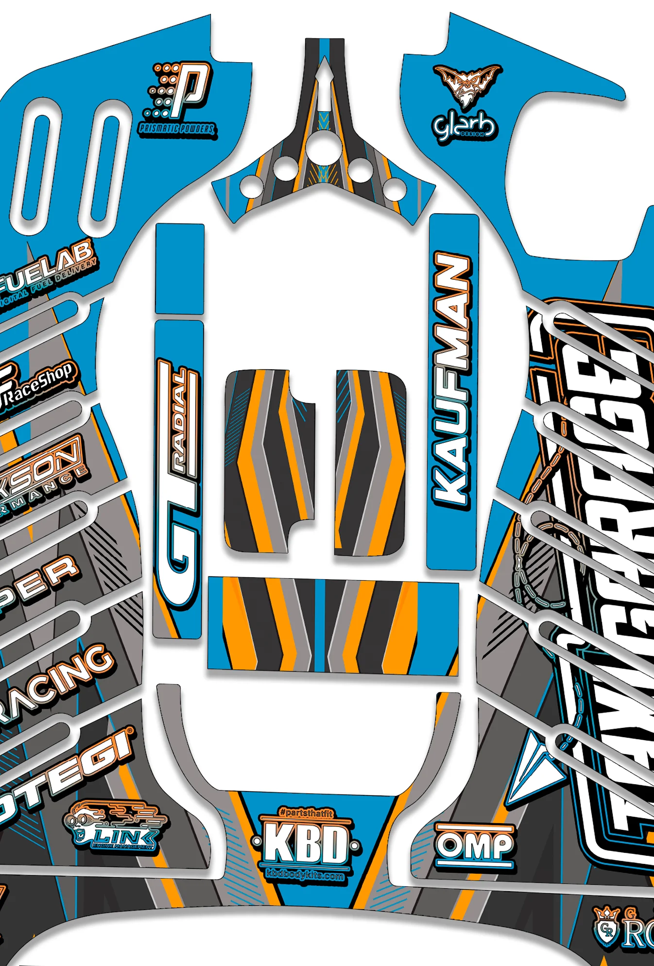 'Ryan Kaufman Formula Drift Signature Model' RipSkinz Standard Crazy Cart Livery Kit - Image 5
