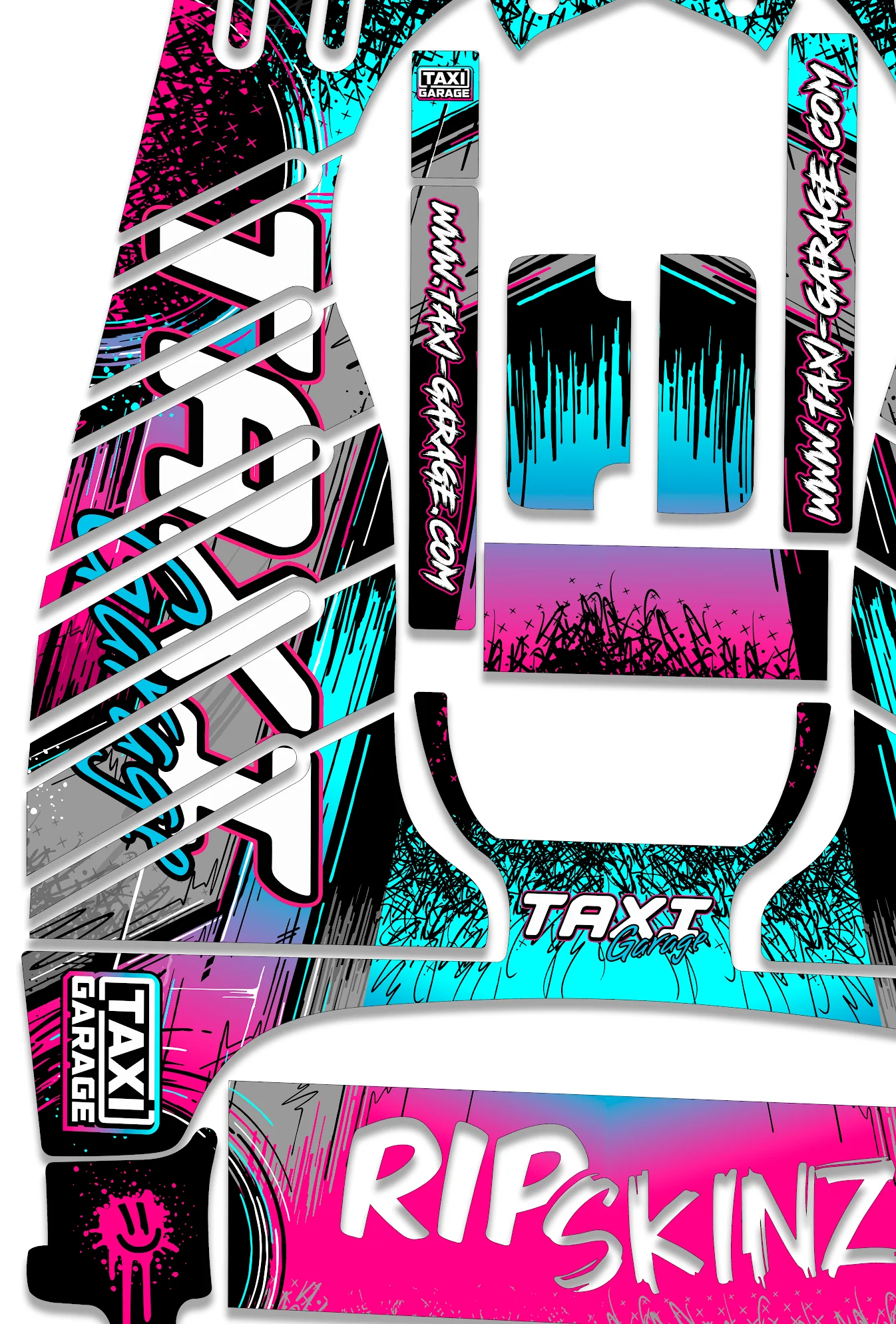 'Miami Vice' RipSkinz Standard Crazy Cart Livery Kit - Image 2