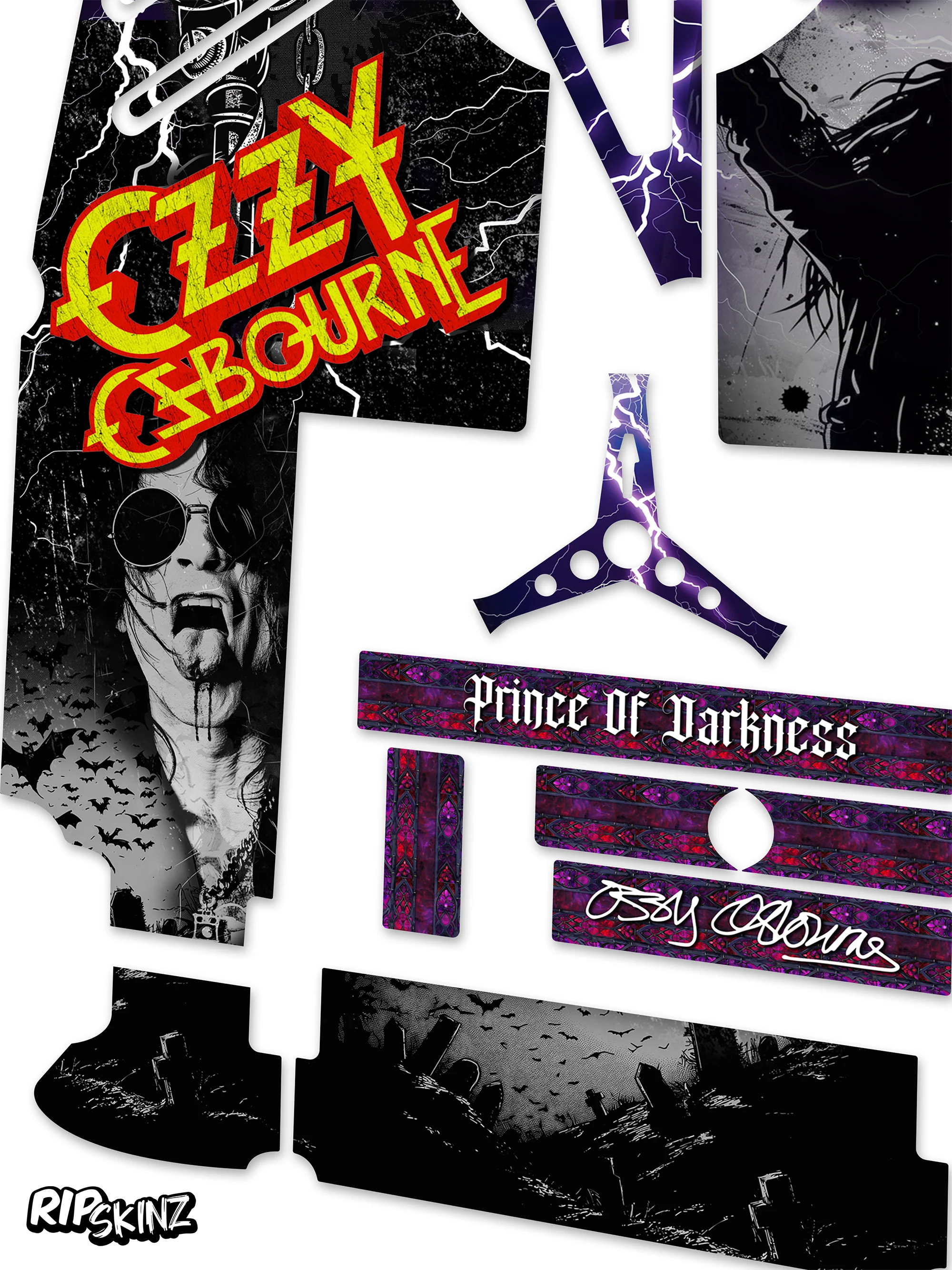 RipSkinz 'Ozzy Osbourne' XL Crazy Cart Livery Kit - Image 3