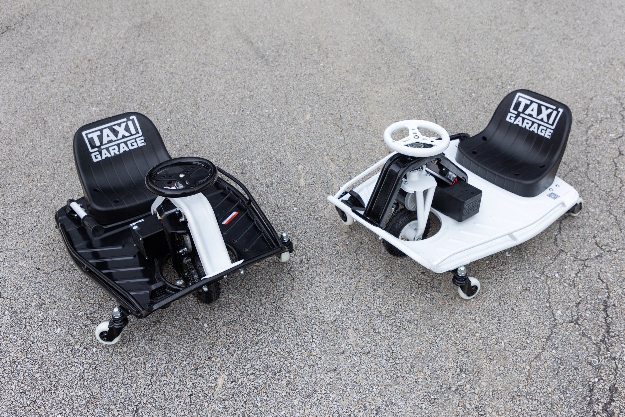 Stage 1 PAIR of TWO Taxi Garage Crazy Carts INVENTORY