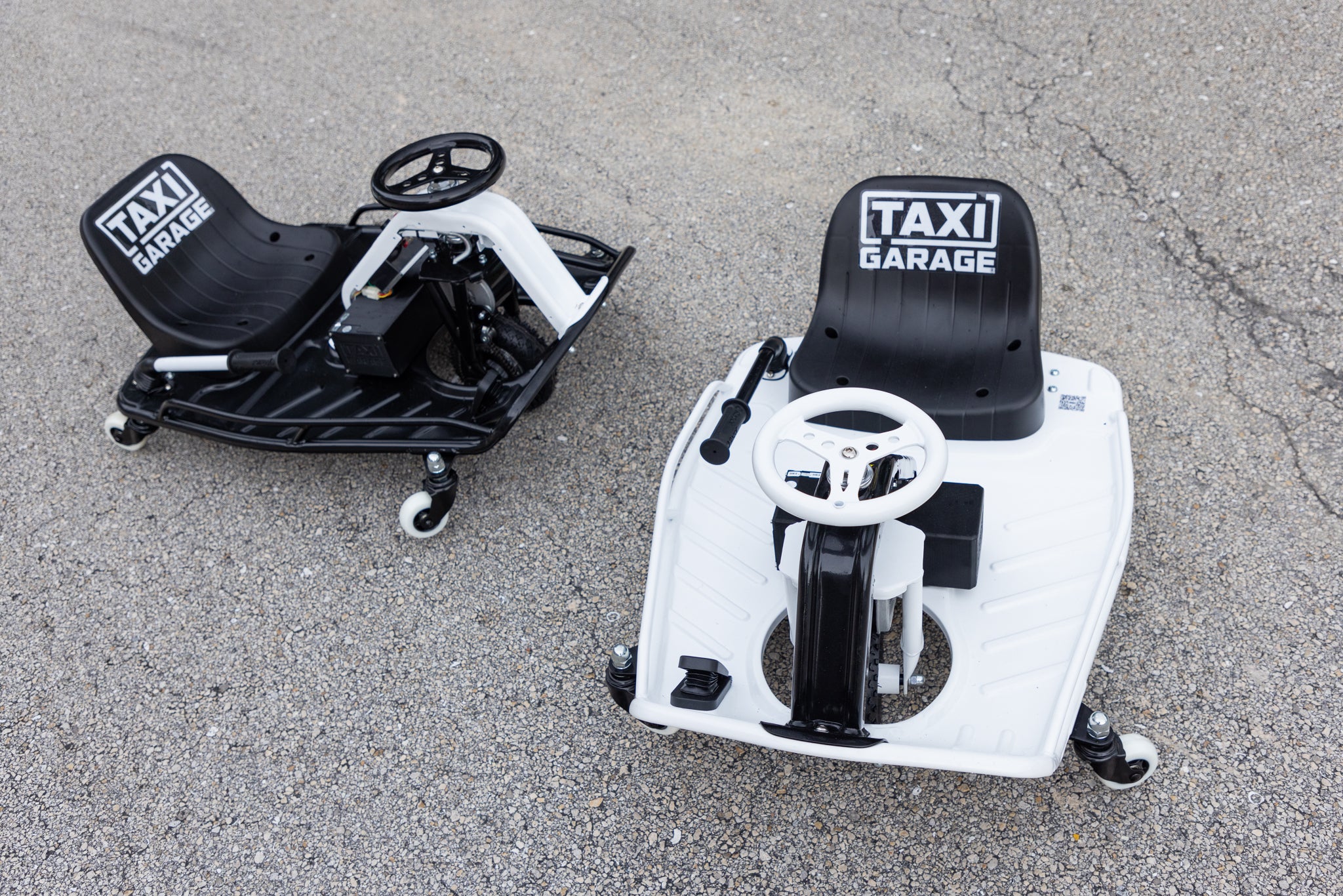 Stage 1 PAIR of TWO Taxi Garage Crazy Carts INVENTORY - Image 2