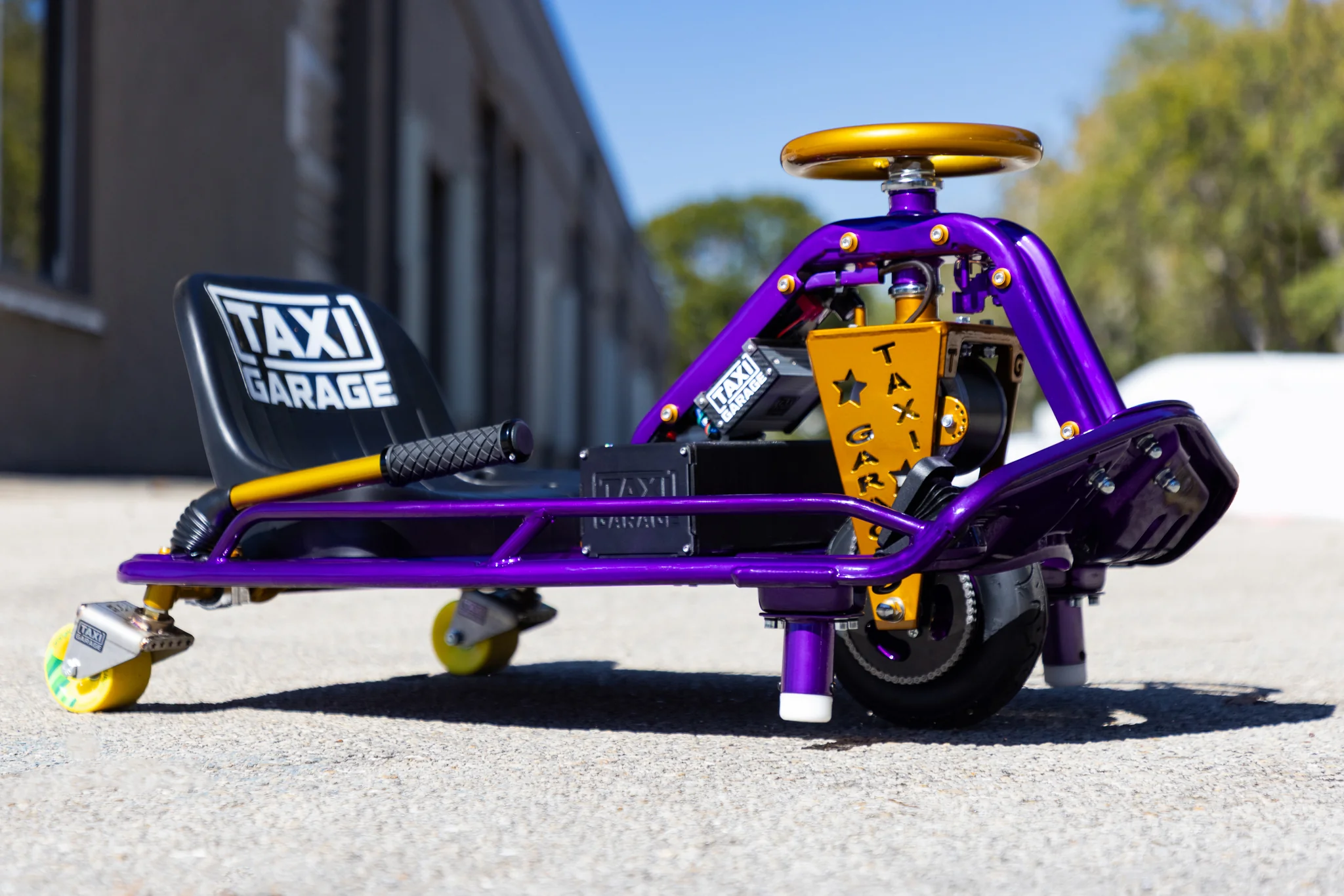 Stage 4 "Purple and Gold" Taxi Garage Crazy Cart INVENTORY