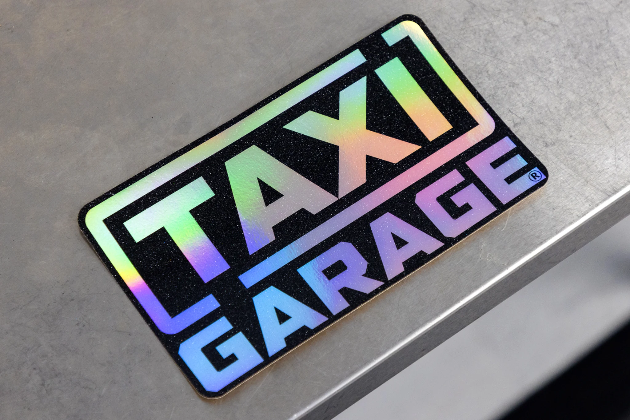 TAXI GARAGE Holographic Seat Decal - Image 3