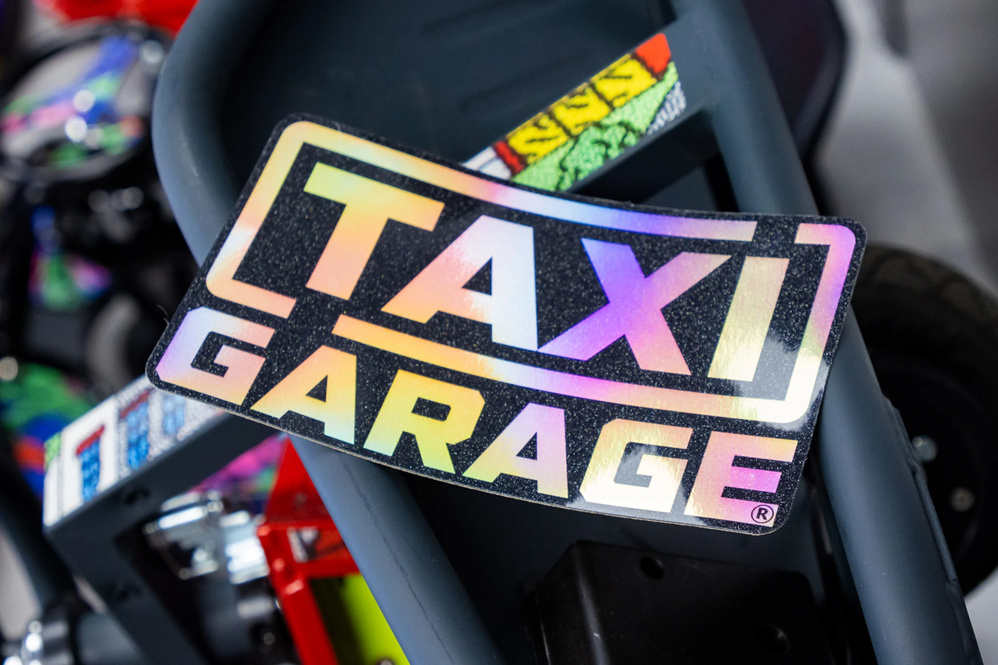 TAXI GARAGE Holographic Seat Decal - Image 5