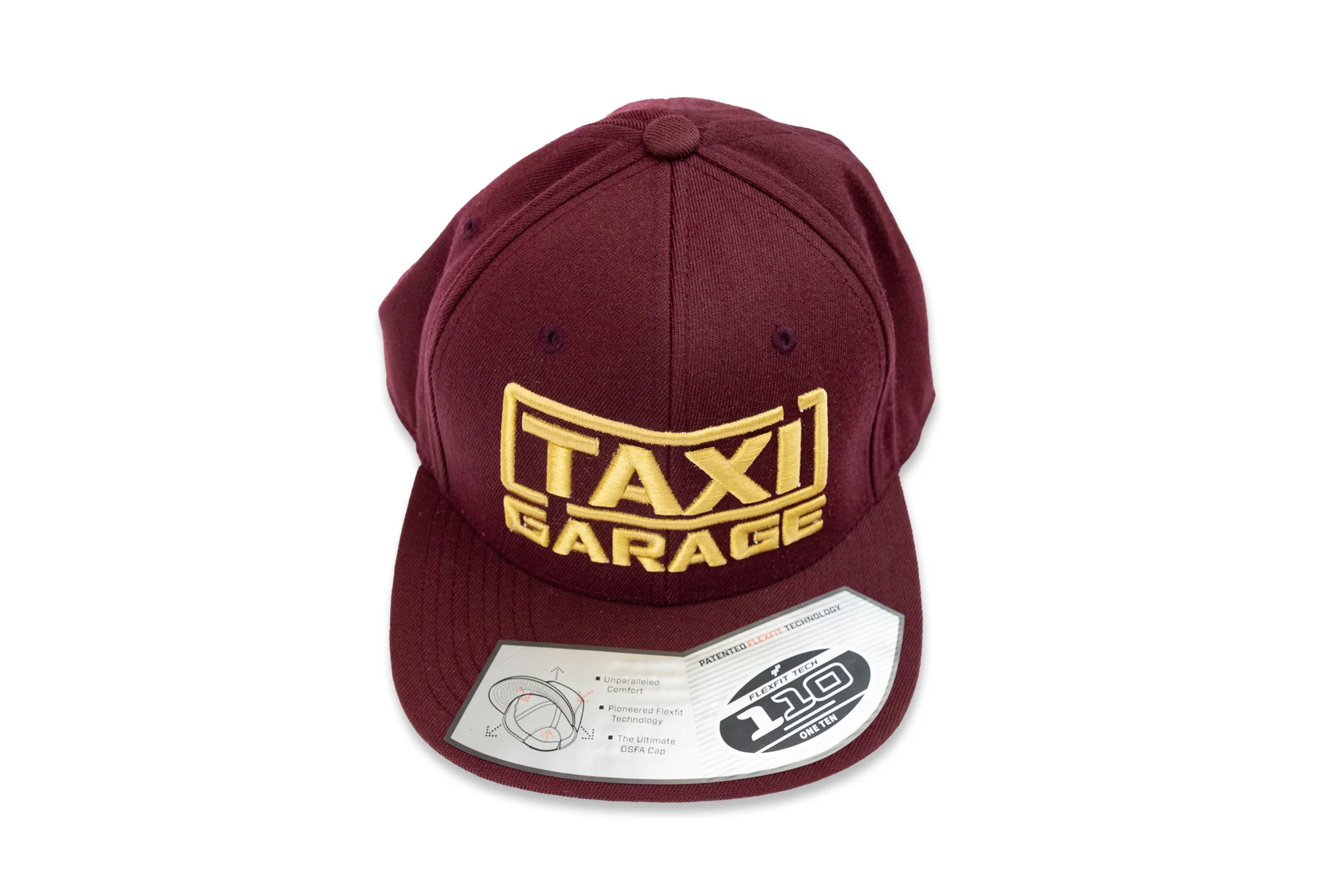 TAXI GARAGE Maroon Snap Back Hat - Image 2
