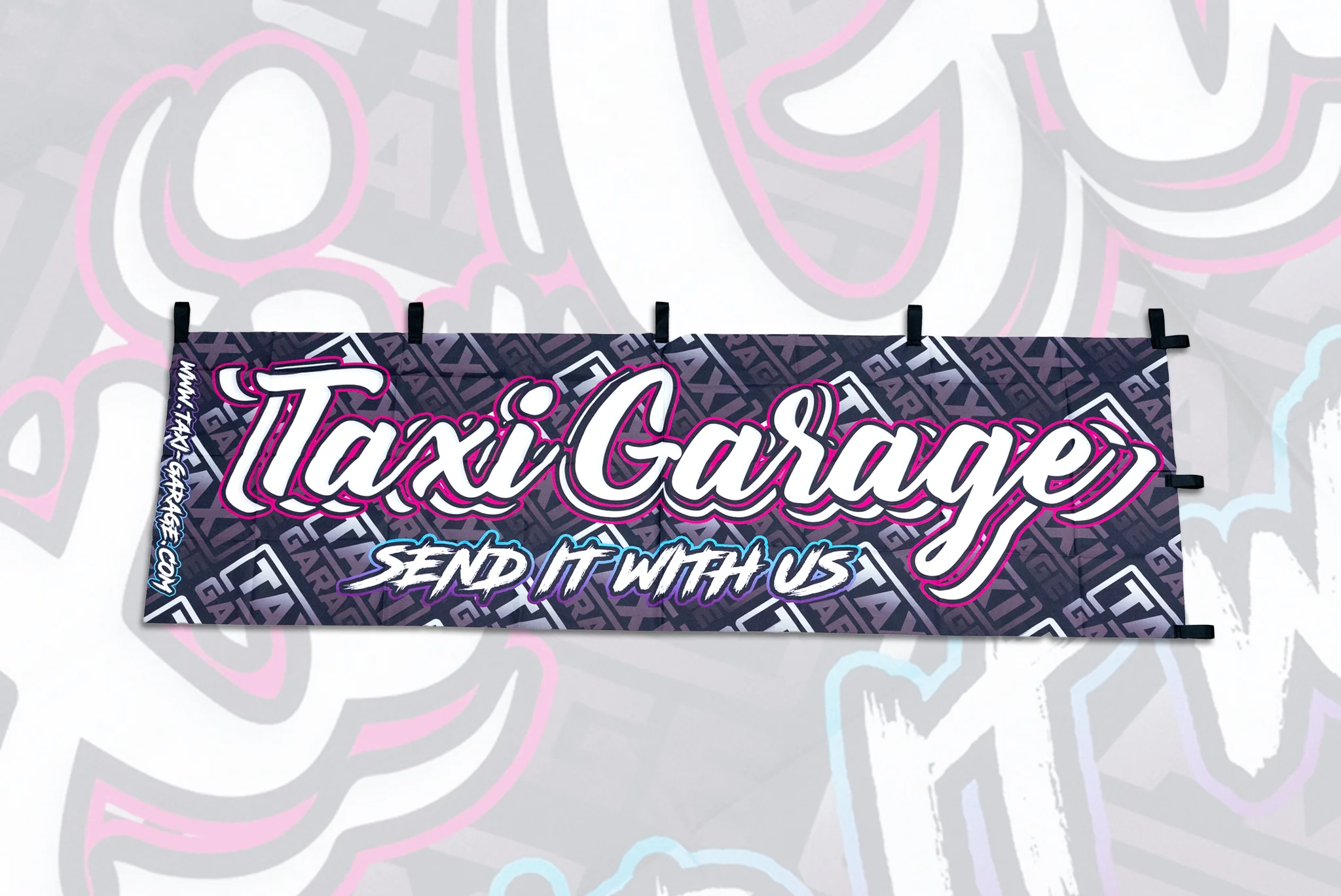 TAXI GARAGE Nobori Style Shop Flag