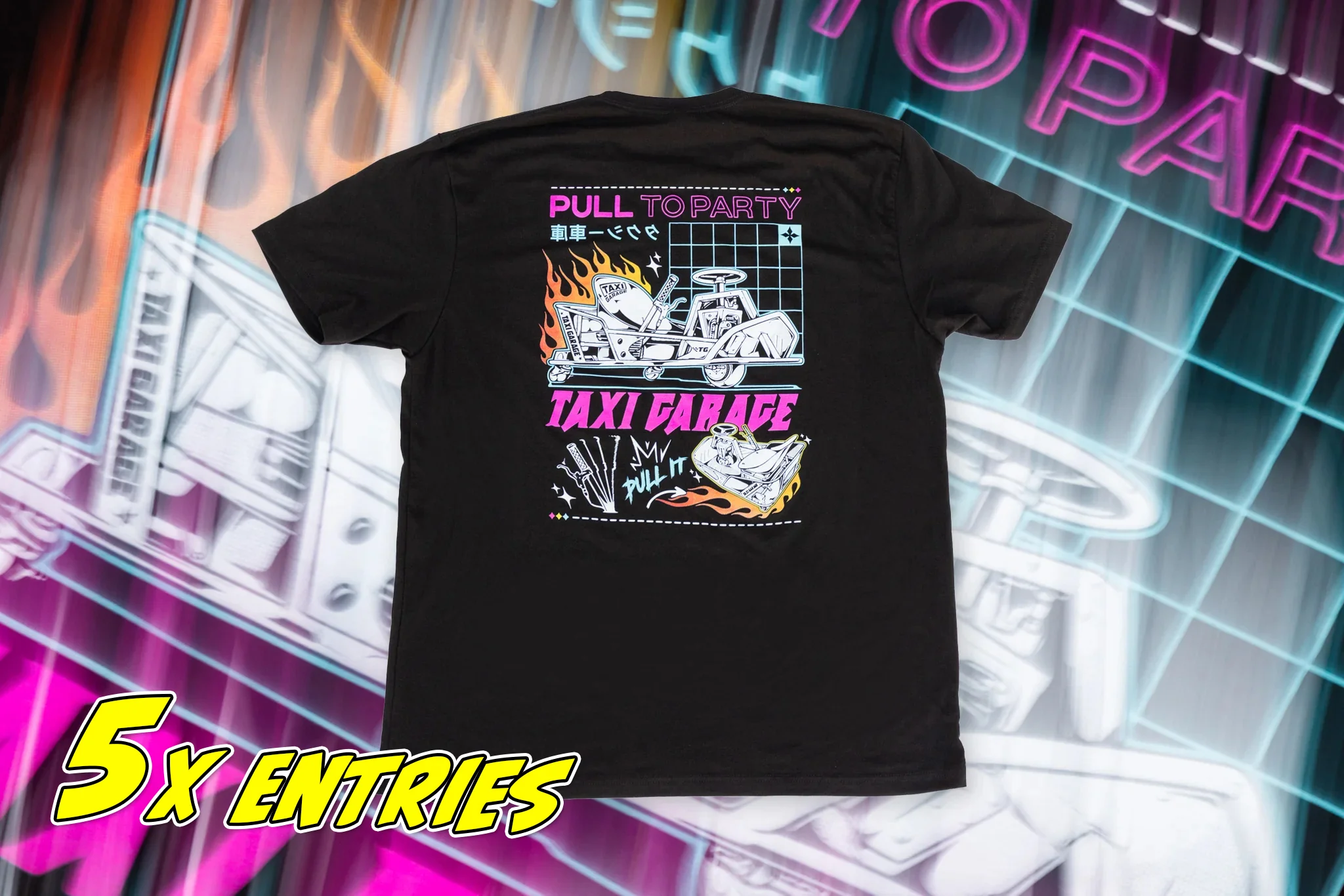 Taxi Garage "Pull to Party" T-Shirt