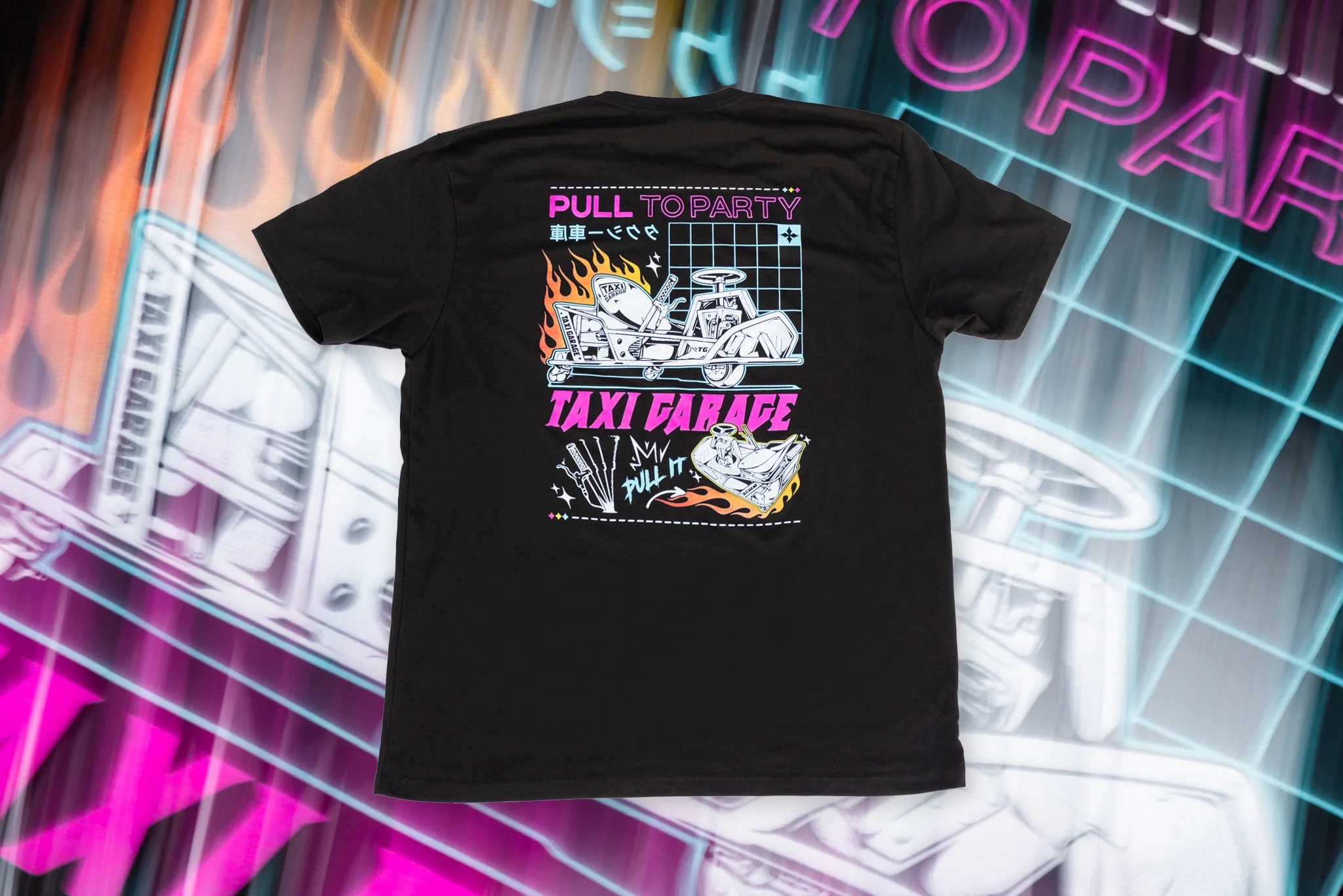 Taxi Garage "Pull to Party" T-Shirt - Image 9
